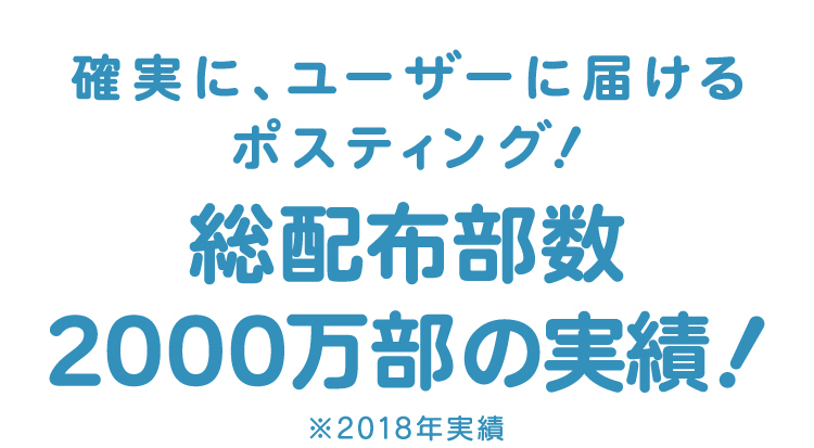 総配布2000万部の実績