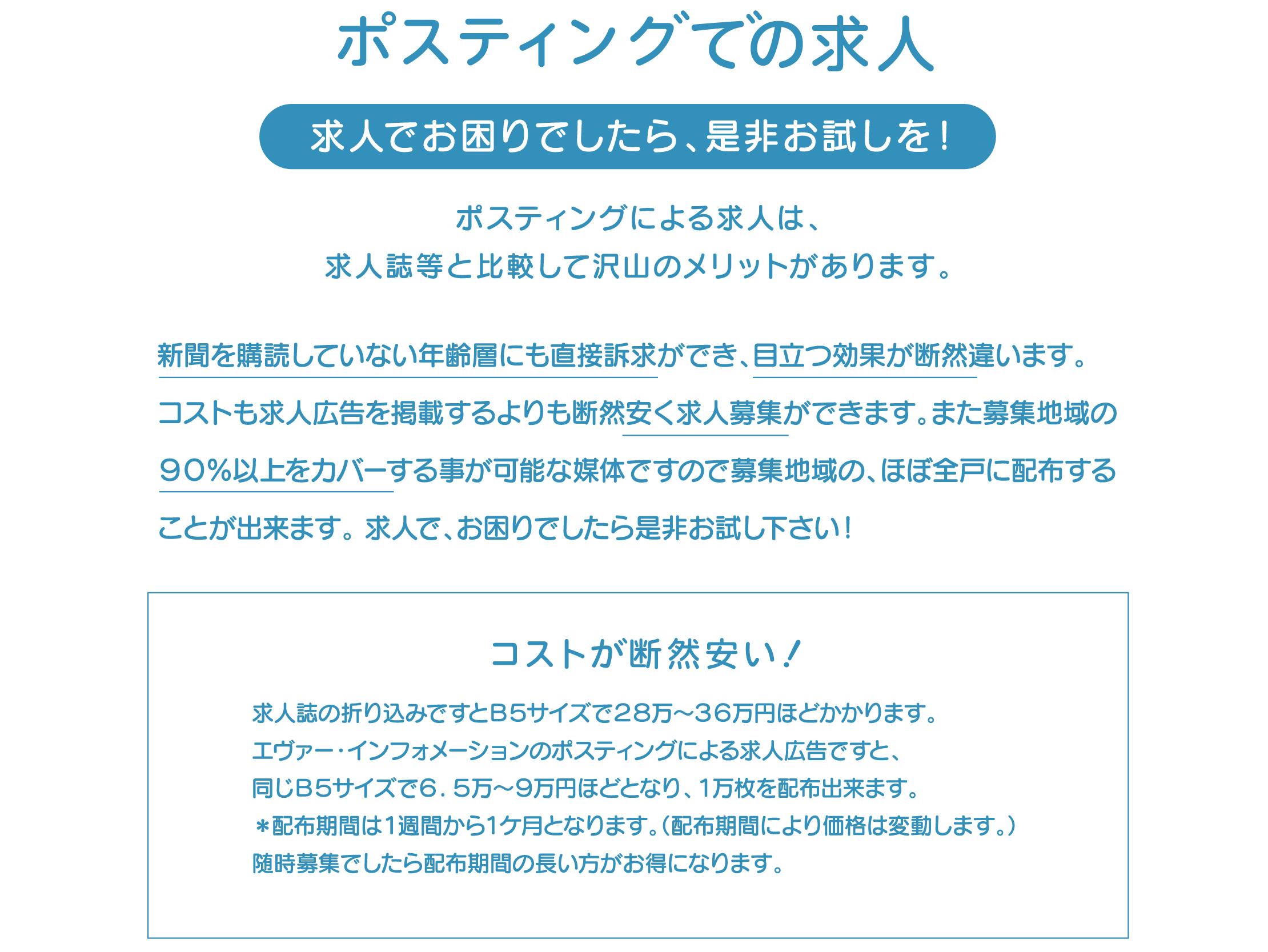 ポスティングでの求人