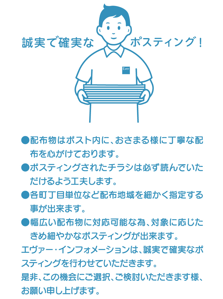 誠実確実なポスティング